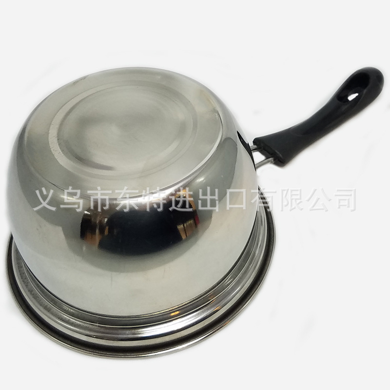 Factory direct sales of stainless steel milk pot three-piece set, Korean-style glass lid gift pot, single-handle multi-functional milk pot detail image 17