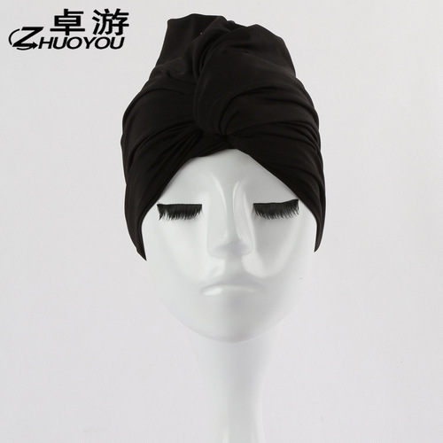 Ins Women's Swim Cap, Waterproof Swim Cap Solid Color Comfortable Non-Tight Head Long Hair Plus Size Swim Cap Hot Spring Swim Cap for Women