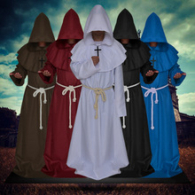 中世紀僧侶服巫師牧師cos服新萬聖節死神長袍cosplay角色扮演服裝