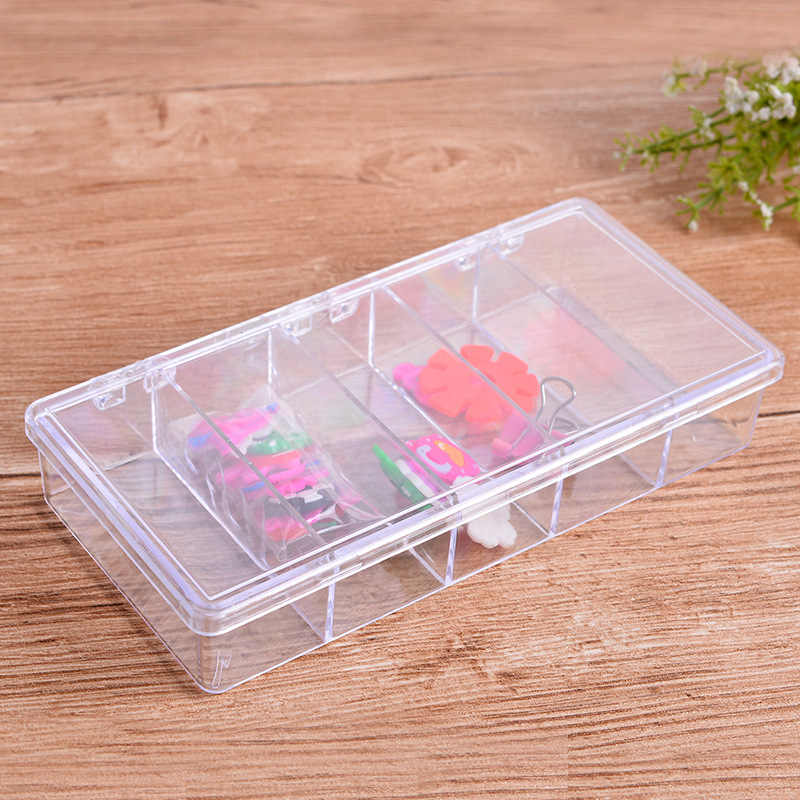 DC5格收纳盒 PS透明塑料收纳盒 工具零件盒 生活用品整理盒