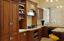 实木整体厨房橱柜定制 餐具柜板式 欧式橱柜别墅实木家具