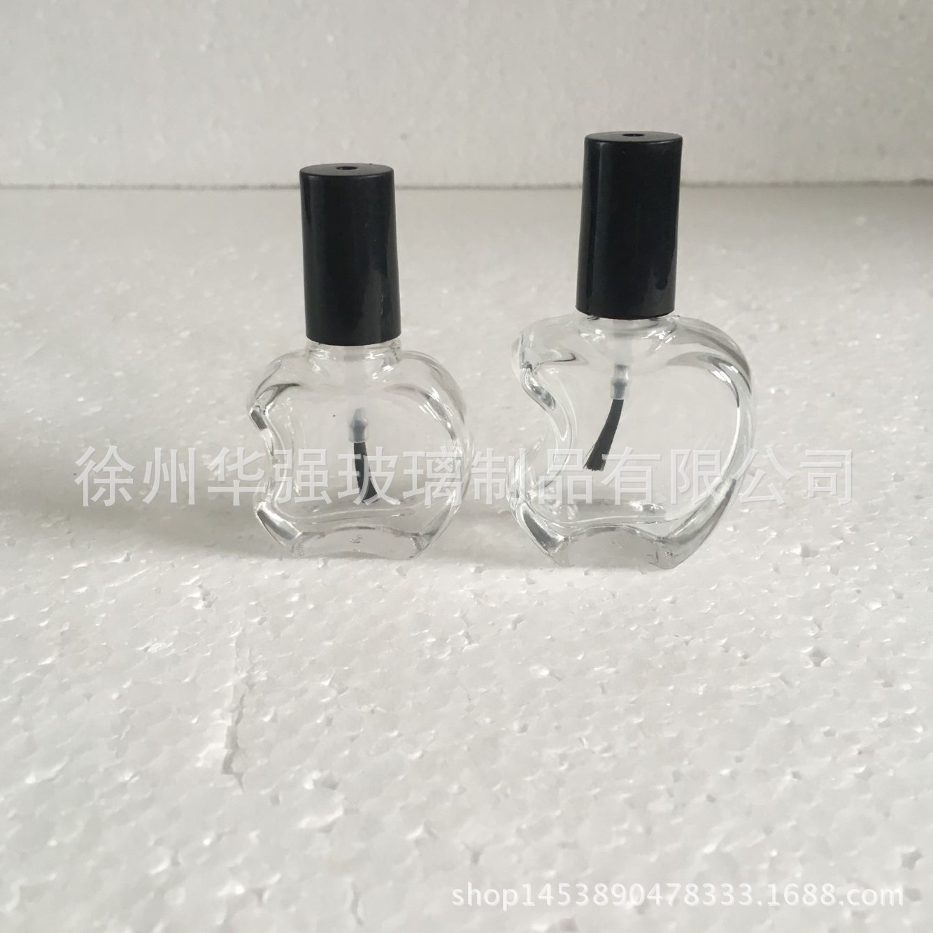 厂家直销化妆品瓶 指甲油玻璃瓶 圆形指甲油瓶 方形指甲油瓶