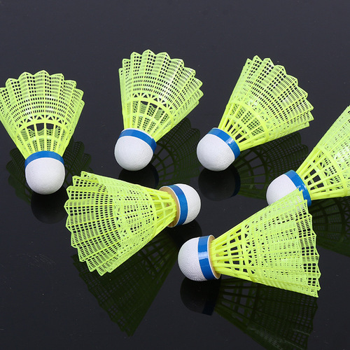Nylon white badminton resistant yellow plastic badminton training ball wholesale tennis supplies sports outdoor small square