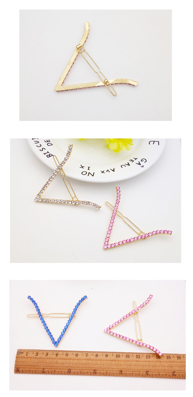 Fashion V-shaped Rhinestone Hairpin display picture 2