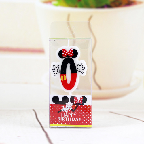 Cartoon Number Candles Children Happy Black Nene Smokeless First Birthday Creative 0-9 Number Cake Candles