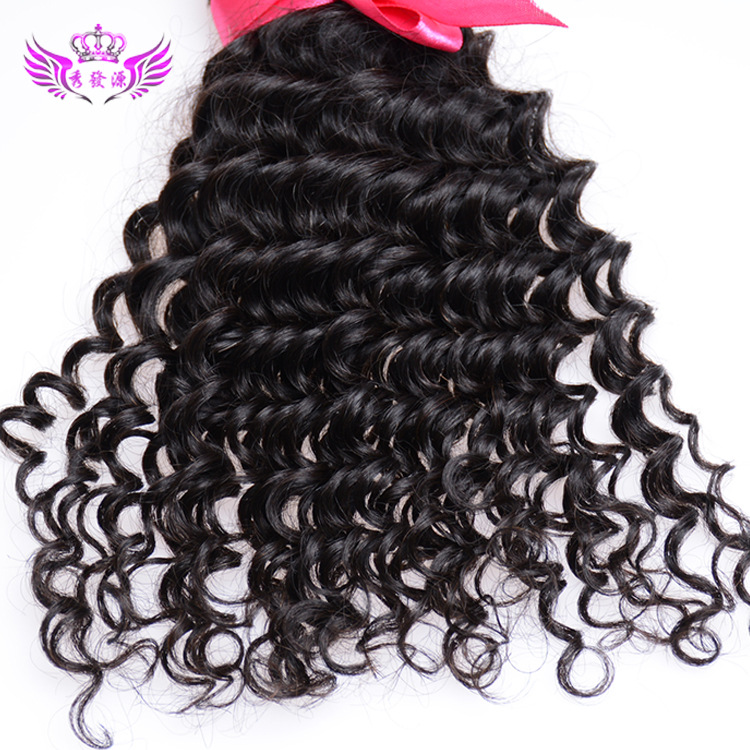 Xuchang real hair with hair, Malaysia real hair wig curtain deep curly