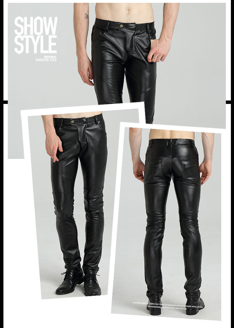 拼接皮裤2黑色 (13)
