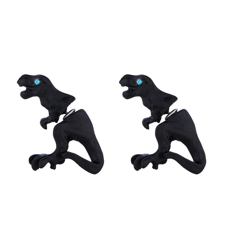 Harajuku 3D Dinosaur Alloy Piercing Ear Studs Combination Earrings Wholesale detail image 7