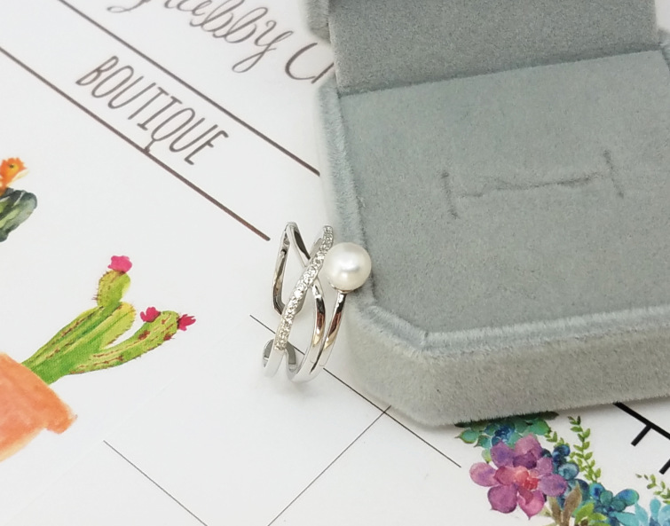 Silver Korea Geometric Ring(Empty tray) NHDY0114-Empty tray
