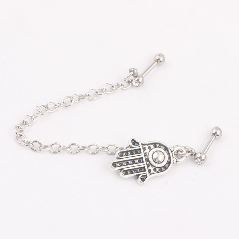 Labret stud lip piercing jewelry styling detail