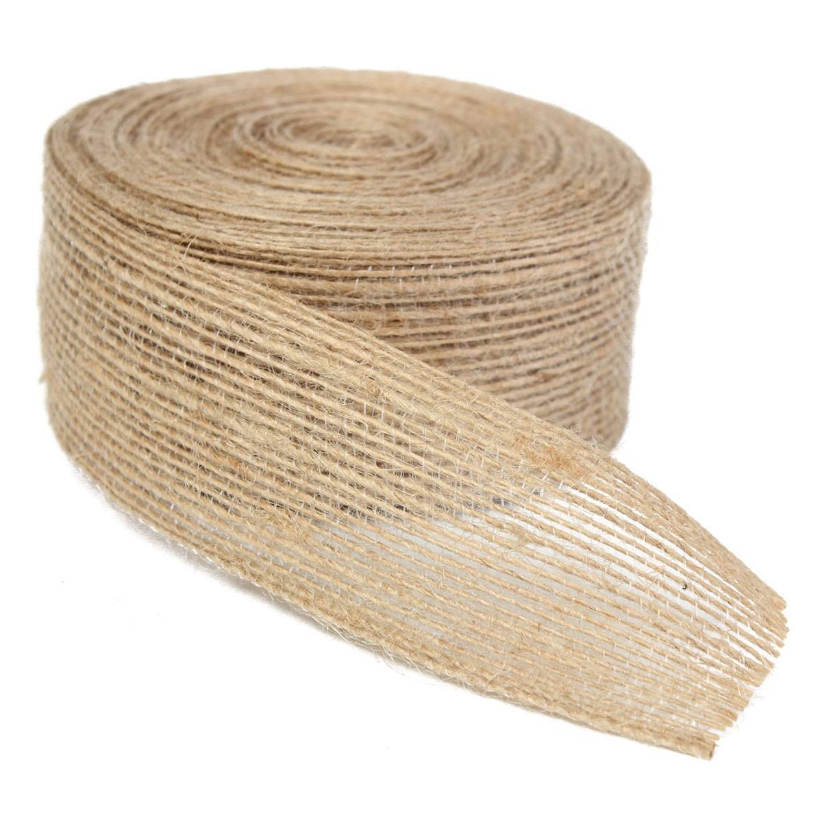 Jute webbing Fish silk and hemp ribbon DIY manual weave Hemp rope silk ribbon Jute Polyandrum Clothing accessories