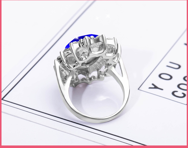 Europäische Und Amerikanische Böhmische Sonnenblumen Ring Ring Saphir Diamant Ring Armband Schmuck Hersteller Großhandel display picture 4