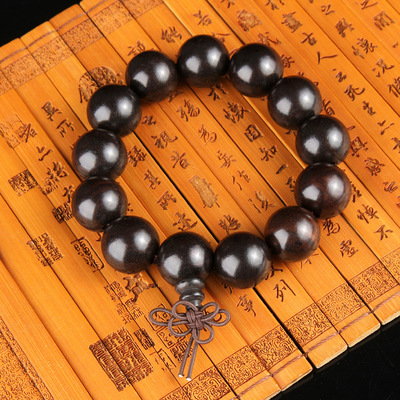 正宗印尼黑檀佛珠批发 黑檀木手链 佛教用品手链 黑檀手串18mm