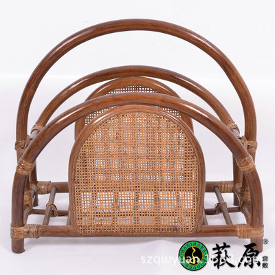 萩原日式书架 天然印尼老藤置物架 报刊架 简约时尚 特价销售！|ms