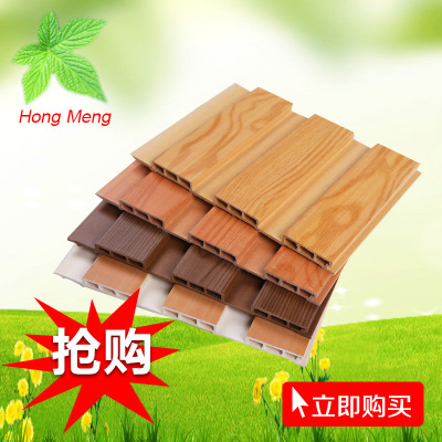 195大长城板转印木纹效果 生态木天花吊顶护墙板装饰板墙裙背景墙|ms