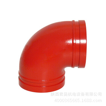 【山东潍坊沟槽管件厂家批发90°沟槽弯头 防