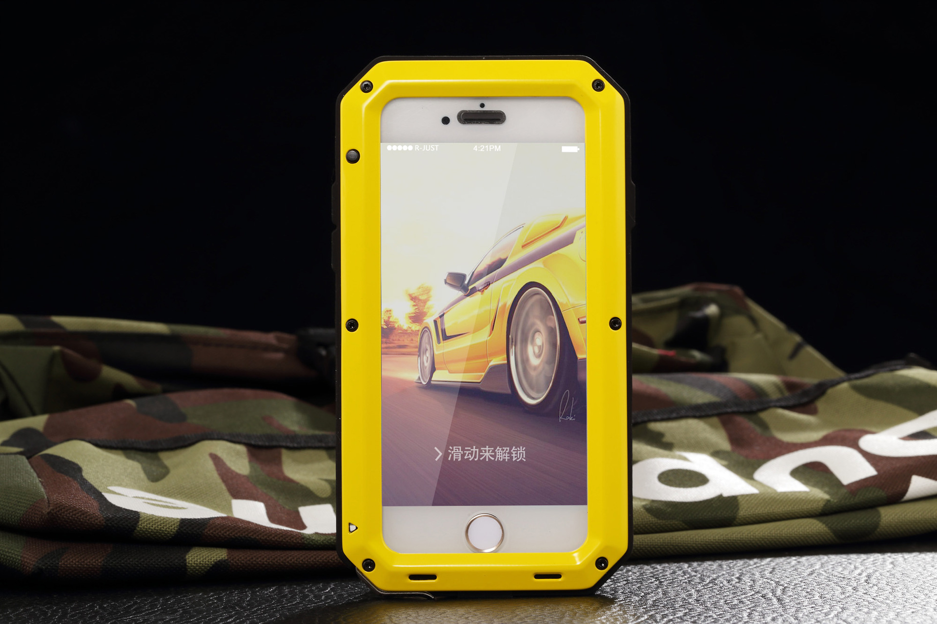 R-Just Extreme Premium Protection System Aluminum Heavy Duty Metal Case with Corning Gorilla Glass for Apple iPhone 6S Plus/6 Plus & iPhone 6S/6