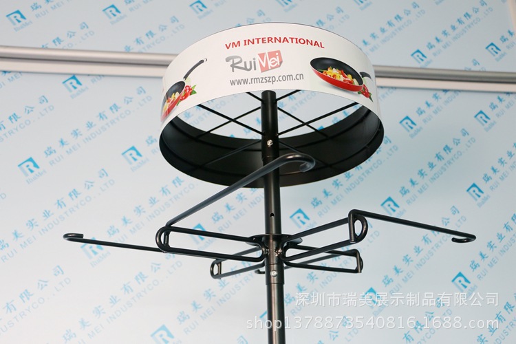 展示架五金厂 专业定制旋转平底锅挂锅架展示架 厨具产品展示架