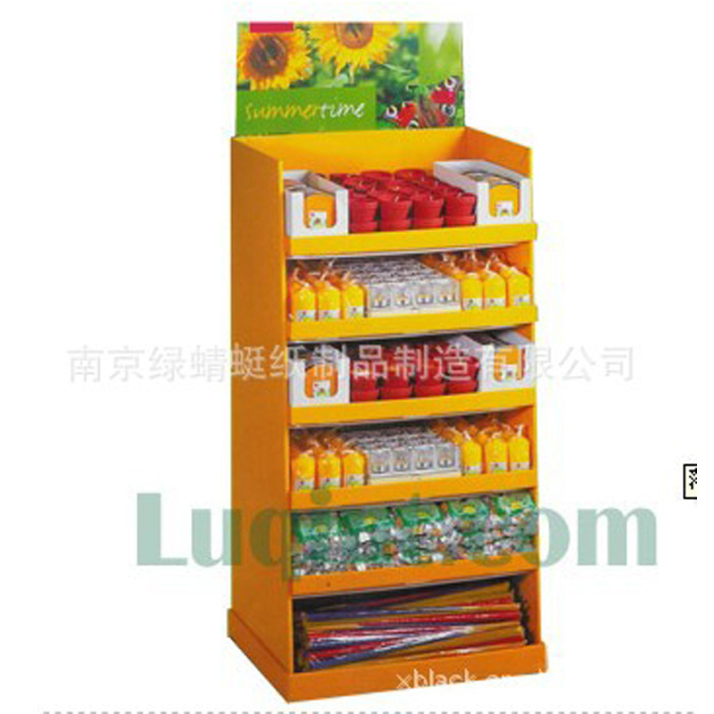 【厂家定做】纸货架 超市面膜洗面奶促销纸展示架 落地可折叠