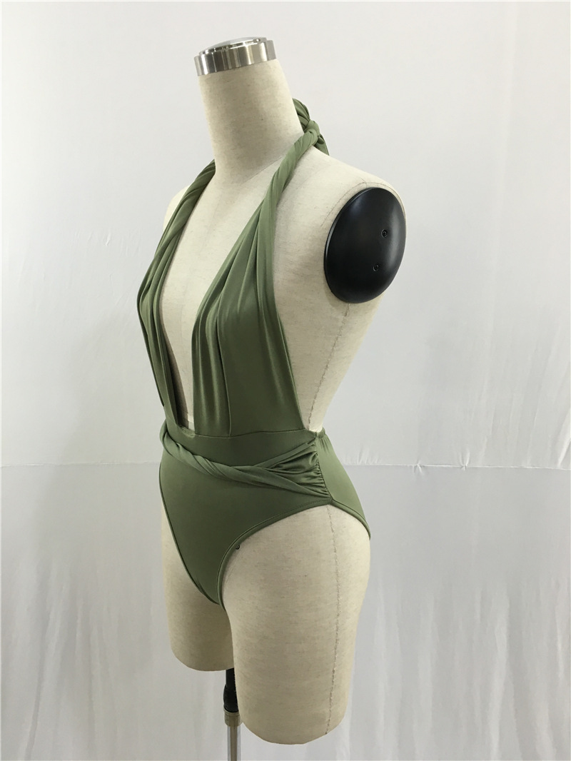 Polyester FashionSwimwear(White-L) NHDF0247-White-L