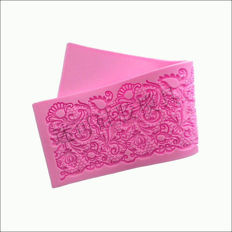 Fondant molde de encaje molde de silicona fondant en relieve Pad muestra directa de la fábrica