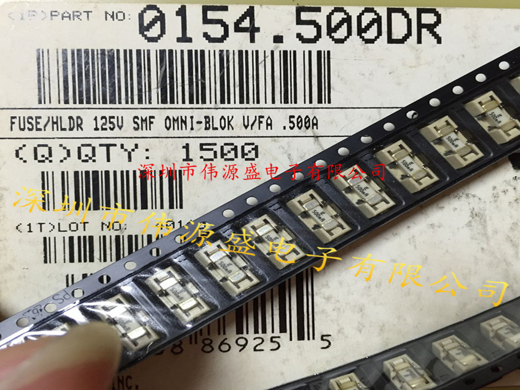 力特快速溶断微型保险丝 进口原装 125V 500mA 0154.500DR