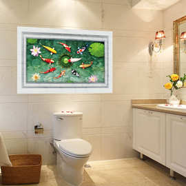 墙贴批发可移除3D仿立体贴纸客厅卫浴卫生间装饰贴画MJ8031B裸装