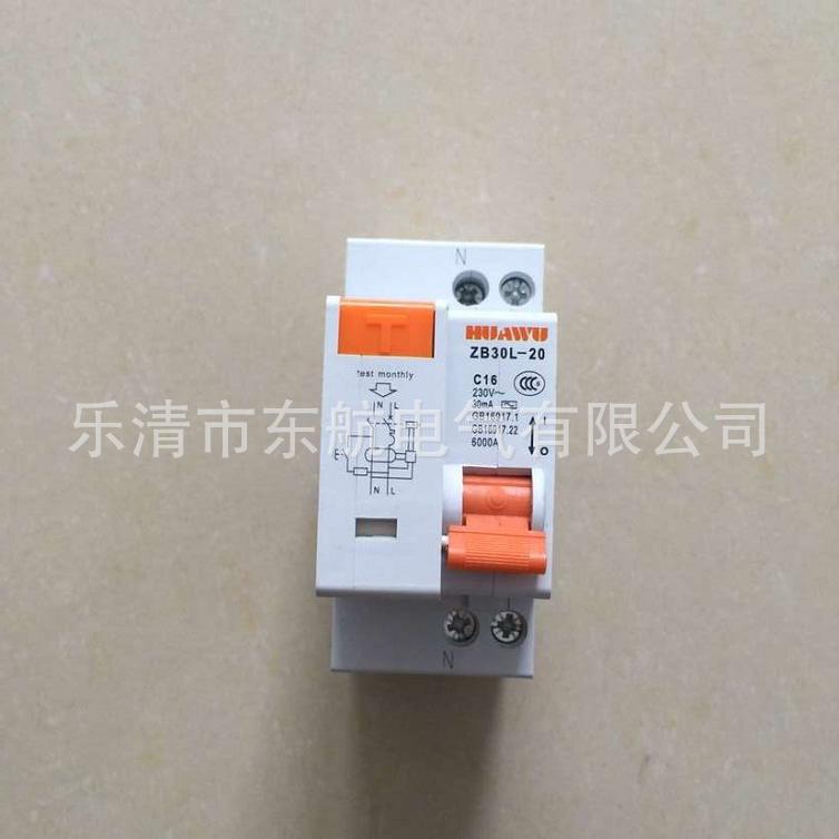 批发正品上海华通ZB30L-20/1P+N小型微断开关 漏电断路器