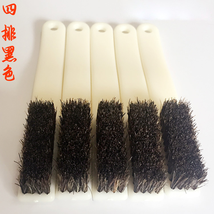 文玩核桃刷野猪鬃刷子保养包浆刷六排四排刷抛光菩提金刚清理刷子