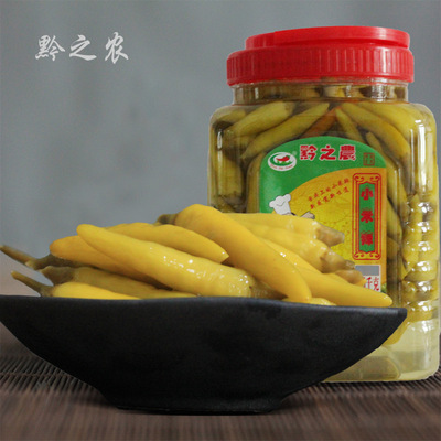黔之农泡椒 小米辣椒 贵州特产 野山辣 特辣800g/瓶装泡椒|ru