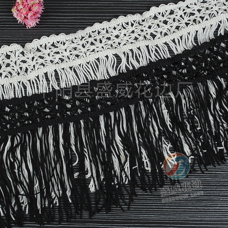涤纶花边 diy辅料 人造丝双边沙发窗帘服饰花边辅料。