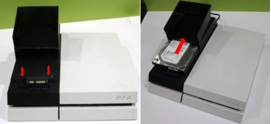 Hộp đĩa cứng PS4 lưu trữ hộp cứng bên ngoài Hộp mở rộng bên ngoài Hộp mở rộng ổ cứng SATA hỗ trợ 3,5 inch - PS kết hợp