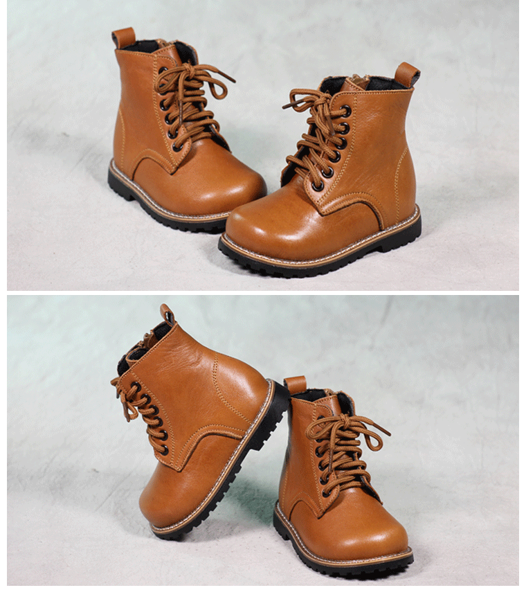 Chaussures enfants en cuir - semelle caoutchouc - Ref 1011147 Image 17