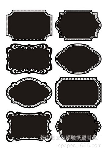 PVC不干胶可移黑板贴礼物标签封口blackboardsticker创意贴纸