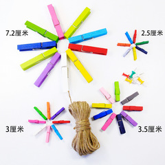 3cm photo photo folder wooden small clip storage message folder Chinese style solid color home decoration