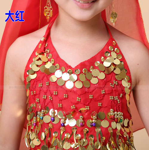 New children's belly dance clothing, practice children's Indian dance performance costumes, children's chili bellyband tops