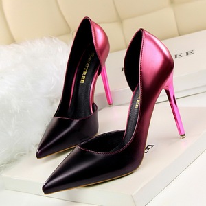 638-1 the European and American fashion high heel with shallow mouth pointed sexy nightclub show