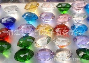 Spot supply transparent color machine-ground crystal glass Diamond home ornaments jewelry gem lettering souvenirs