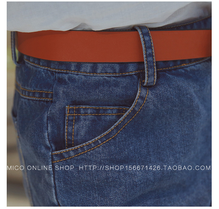 送腰帶牛仔短褲_42