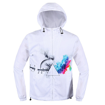 Europe and America ebay AliExpress Foreign trade Autumn and winter new pattern originality Graffiti 3D printing zipper man Hooded Windbreaker coat