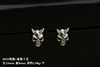 Fashionable accessory, earrings suitable for men and women, wholesale, silver 925 sample, punk style