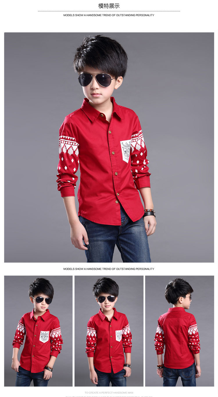 Chemise garcon à manche longue - Ref 2076588 Image 10