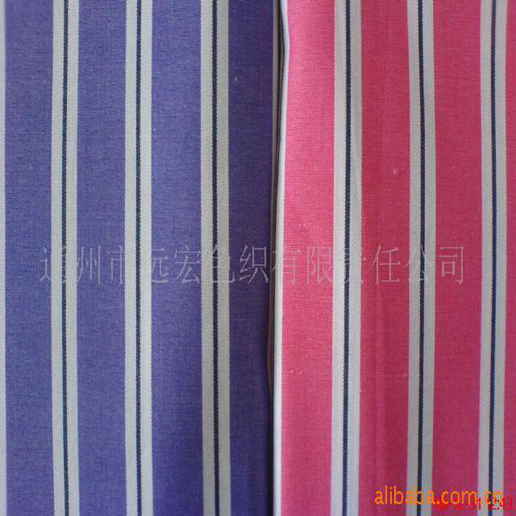 现货供应彩色竖条纹精梳色织布 现代几何提花布料