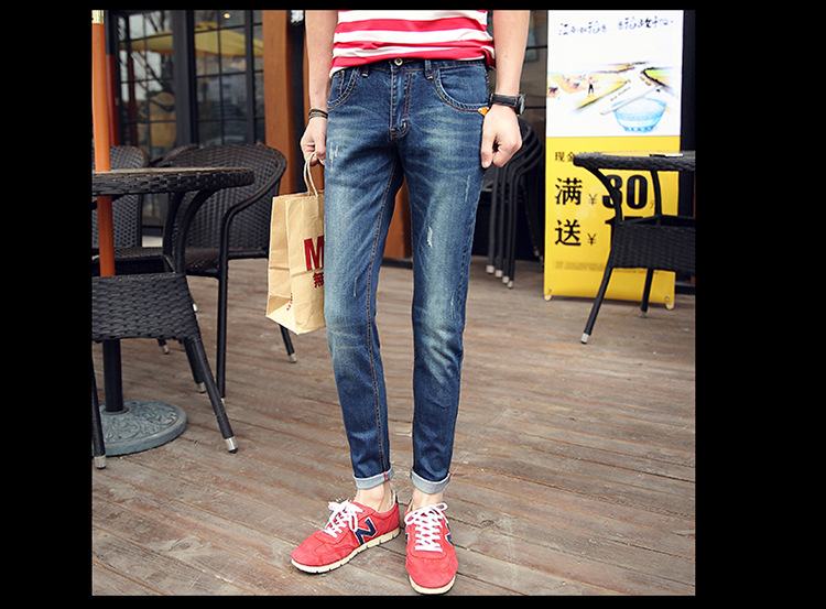 Jeans pour adolescent pieds Slim pour été - Ref 1468359 Image 11