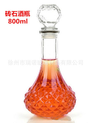 批发进口水晶玻璃红酒分酒器 红酒瓶空瓶密封罐特价无铅醒酒器