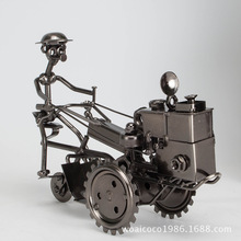 厂家批发金属工艺品摆件家居饰品 大号铁艺拖拉机模型 创意礼品