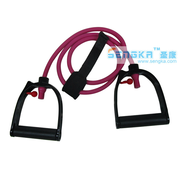 厂家定制健身一字拉力器 可调节普拉提一字乳胶塑身健美器