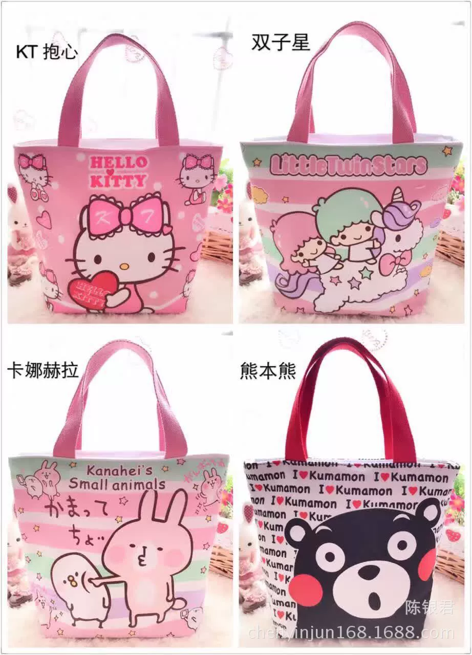 Новый Ding Dang Cat Rice Box Shi Tsai Platform Bunbuka Big Star lunch Bag K cat canvas bento bag
