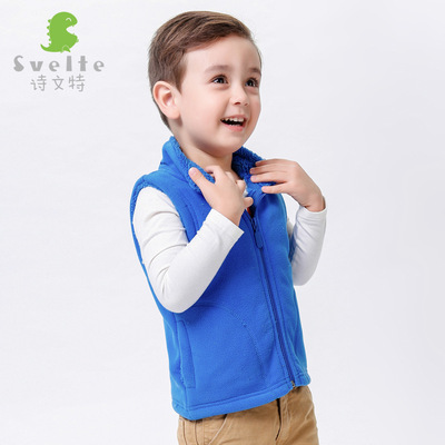 Fleece Vest children Korean Edition keep warm vest Plush Casual clothing Children's clothing Vest On behalf of BX0166