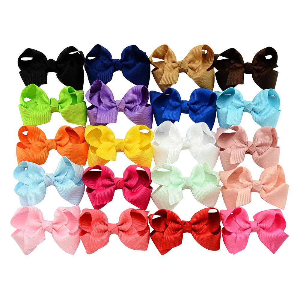 Multi-color Polyester Ribbed Duckbill Clip Set display picture 1